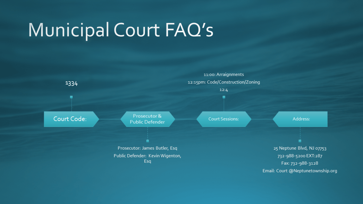 Municipal Court FAQ's Neptune Township